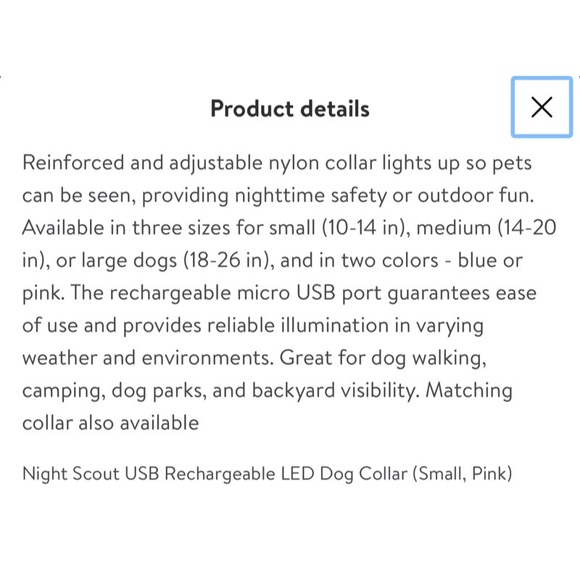 !!! HOST PICK🥳🤩 🌸✨NWT Night Scout Small Blue Rechargable Dog Collar - Picture 7 of 11